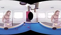 Blonde beauty Arya Fae celebrates Valentine's in VR.