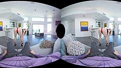 Blonde beauty Arya Fae celebrates Valentine's in VR.