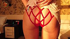 Redhead foxies try on panties in holiday romance videos