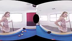 Blonde beauty Arya Fae celebrates Valentine's in VR.