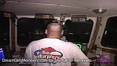 Amateur spring breakers strip on a night boat party