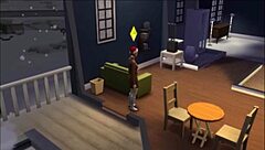 Beautiful redhead in solo play in The Sims 4