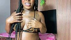 pregnant slut guides your jerk-off while masturbating her swollen pussy