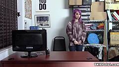 Punish This Cute Purple-Haired Teen Shoplifter Hard?