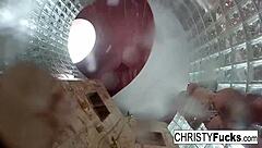 Hot shower behind-the-scenes fun with christy and dahlia, exploring lesbian tits and oral pleasures