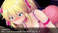 In the curse of Kubel, she performs blowjob leading to creampie.