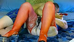 Granny carmens double good double fuck double cum