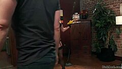 Busty MILF housekeeper bound in rough threesome 😈