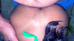 Marital shower pleasure with bouncing boobs and a facial finish