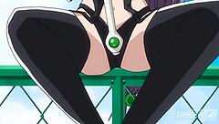 Hentai stepsiblings nearly caught banging by pool