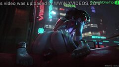Overwatch characters give footjobs in this fetish compilation