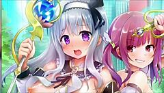 Big-boobed anime babes get it hard in this hentai video