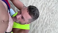 Public beach cruising at the Mar Bella gay beach in Barcelona