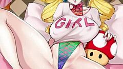 A compilation of Princess Peach hentai scenes with big boobs and round ass