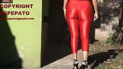 madura in leggings 2, an argentinian woman in spandex outfit