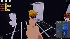 i'm playing roblox and watching gay porno, getting so horny