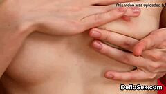 Impressive Chick Pleasures Soft Pussy to Intense Climax Close-Up.