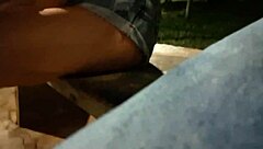 Risky Street Handjob for Hot Redhead at Bus Stop?