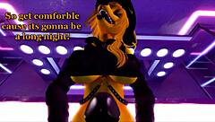 First-person Yiff with a black-haired beauty in anime-style animation
