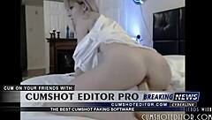 Blonde Camgirl Riding Dildo!