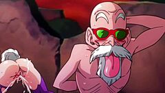 Maledom hentai featuring Master Roshi's big cock and ass