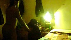 Redhead MILF with big ass and tits gives blowjob, bent over for creampie POV.