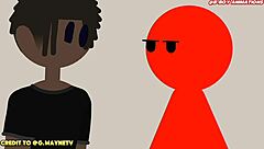Accidental threesome in animated porn movie