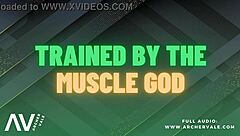 Gay audio story of body worship with a muscular Master