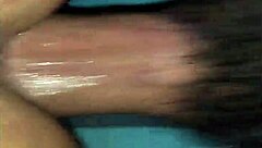 Hardcore homemade sex video with an Asian teen and a messy ending