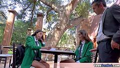 Petite university teens fuck for free day promotion – big success!