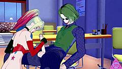 Horny Harley Quinn gets a big cock in her ass