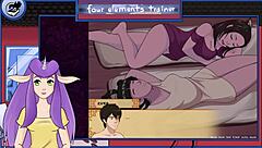 Hentai game with Asmr features and a hot brunette Vtuber