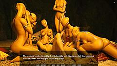 Curvy female alien fingers herself in sexy outfit