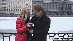 hot blonde in glass, hardcore sex tease