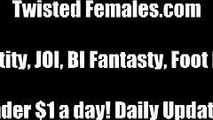 Femdom BDSM slave training in a POV video