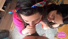 Three amateur girls from Chile in hot action
