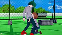 ochako uraraka and izuku midoriya intense sex - my hero academia hentai