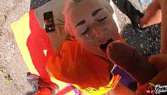 Hardcore blonde MILF gets monster cock in prison anal
