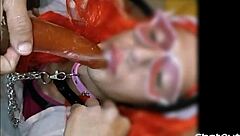 Itzel Lun Tika, sissy slut, big dildo blowjob scene