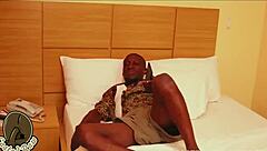 African amateur gets big black cock in his pussy