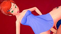 Gwen's shower ends in wild fucking?