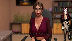 Cartoon porn with a naked girl in a cafe