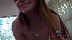 I give lana a pov blowjob and footjob