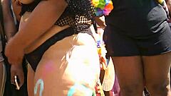 Chubby girl flaunts her body at Pride 2016