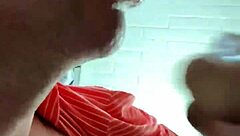 Gay toilet action with deepthroat and gagging