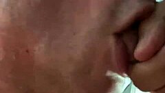 Gay toilet action with deepthroat and gagging