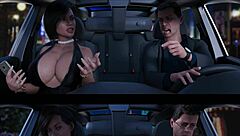 Cheating wives get gangbanged in public gas station