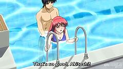Public pool encounter with step sister leads to naughty fun