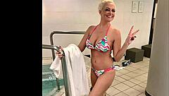 German celebrity Daniela Katzenberger in sexy jerk off challenge