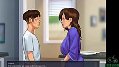 Debbie's kiss training in Summertime Saga episode 27
